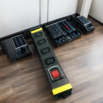 19-inch 1u 8-way Cabinet Rack With Switch Overload Protection Power ...