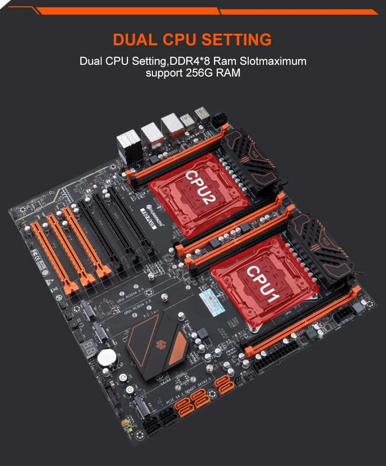 HUANANZHI X99-F8D PLUS Motherboard, LGA 2011-3, Supports Xeon DDR4