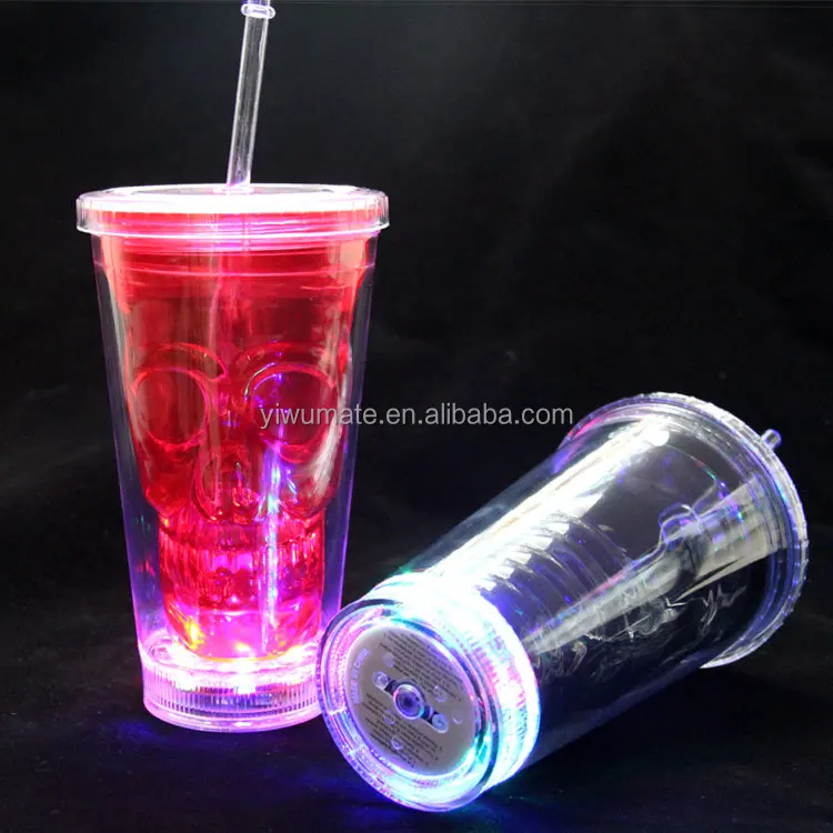 wholesale clear plastic skull cups with