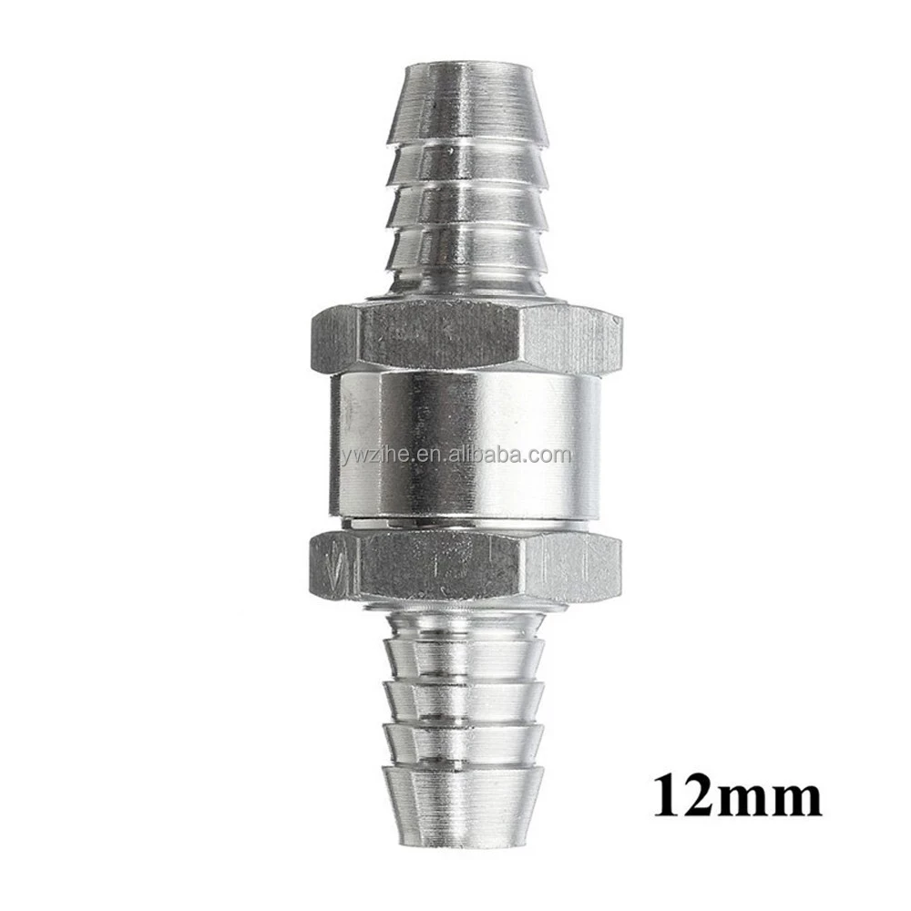 Chanhan Fuel Non Return One Way Check Valve Petrol Diesel Fuel Oil Water Aluminum Alloy,6mm 