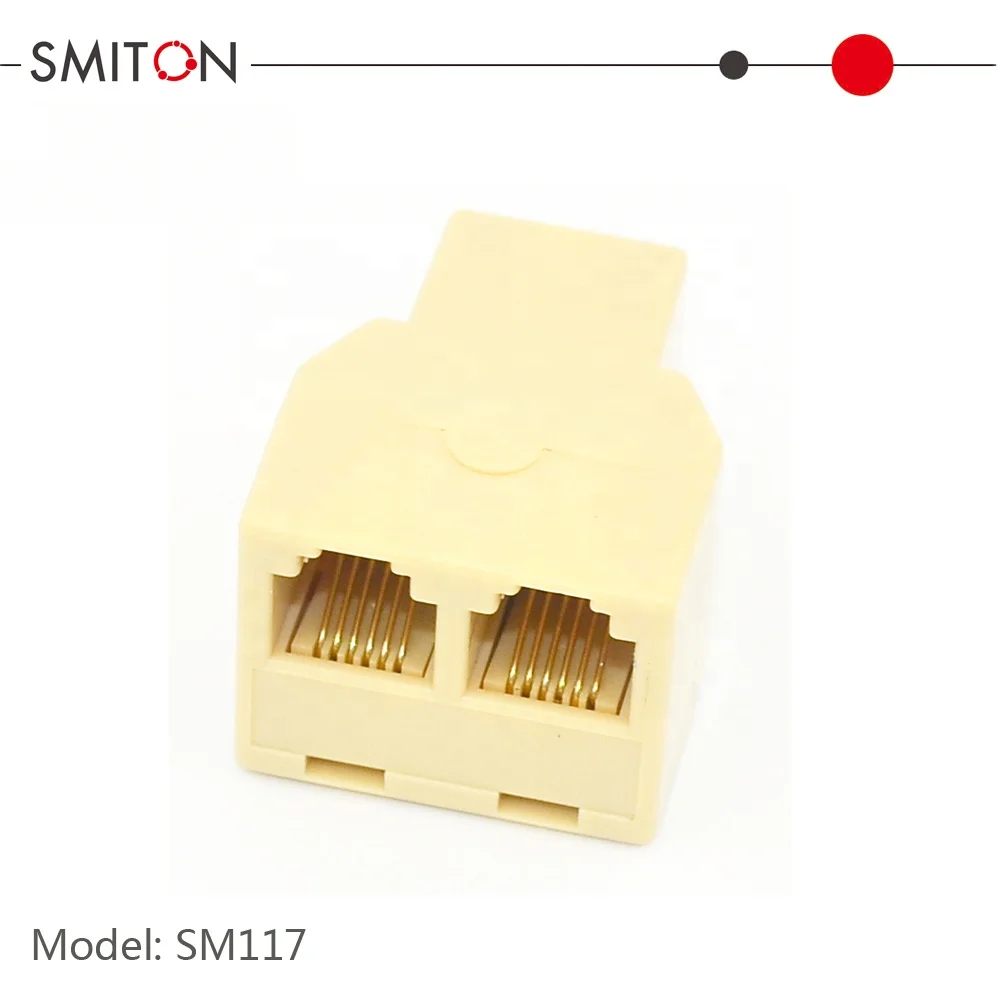 RJ11 RJ12 6P4C 6P6C Female to Female Telephone Line Splitter