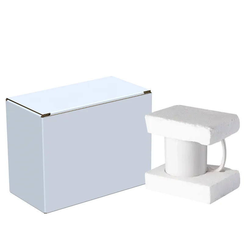 White Paper Box for Ceramic Mug Packing Box Custom Home Office Cup Carton with Foam Lining