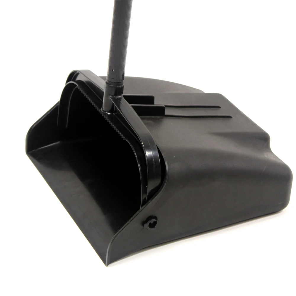 Commercial Plastic Lobby Dustpan With Coated Steel Handle Black Buy