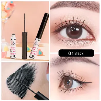 Mascara Waterproof Sweat-Proof Non-smudge Small Brush Head Mascara Long-lasting Slender Curling Thin Head Eyelash Liquid