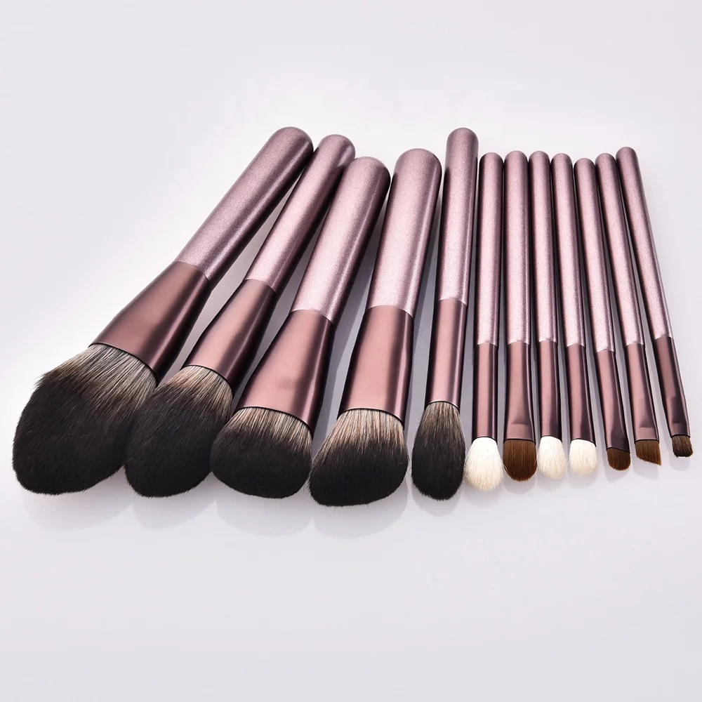 professional purple Foundation Powder kabuki Eyeshadows cosmetics brushes makeup set