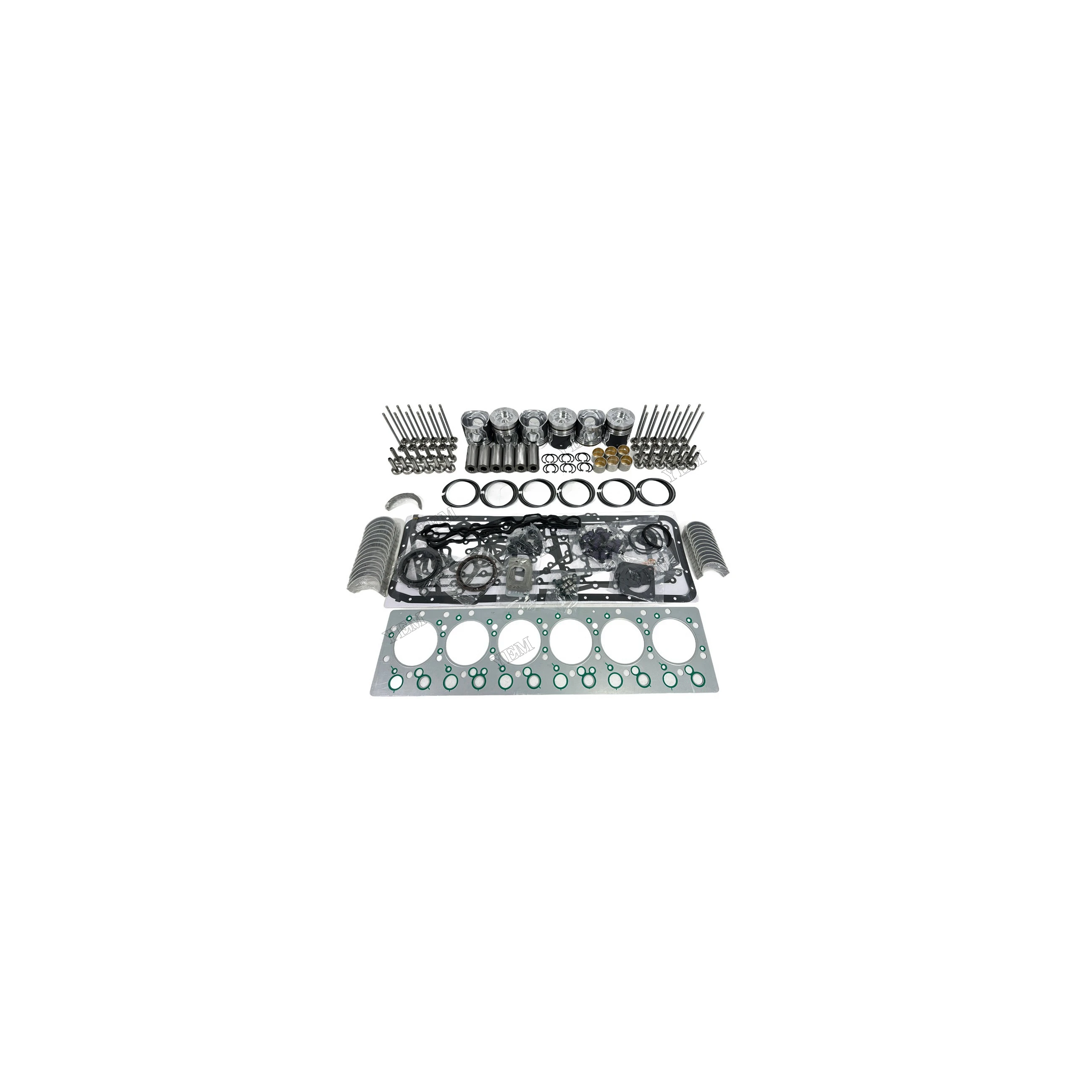 Engine Overhaul Kit With Piston Rings Bearing Valves Cylinder Gasket Set for Doosan / for Develon DL08 Aftermarket Engine Parts