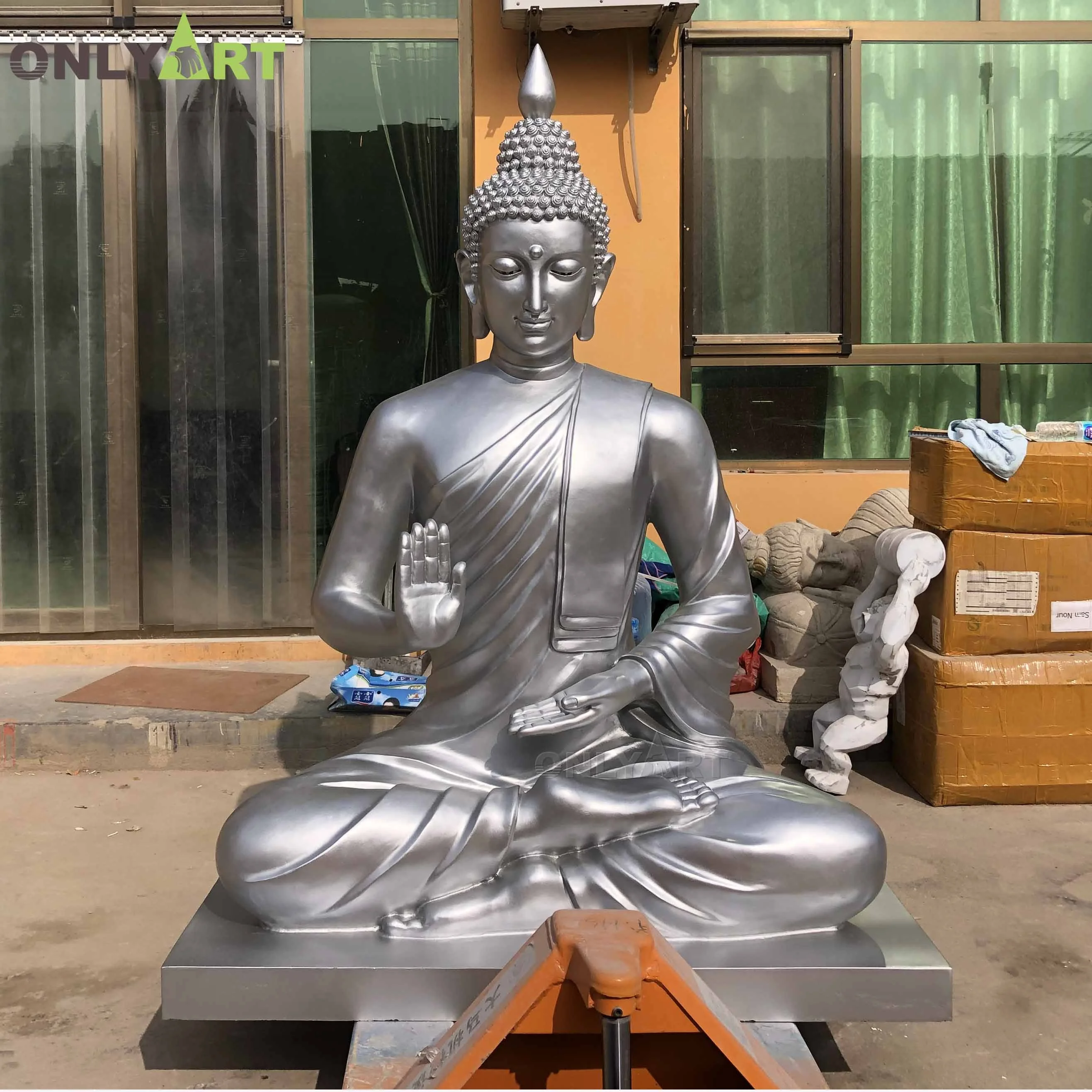 現代仏教彫刻 ブロンズ製ゴールドタイ・ブッダ像 3-4mmの芸術品