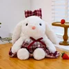 Princess rabbit-bow red plaid dress