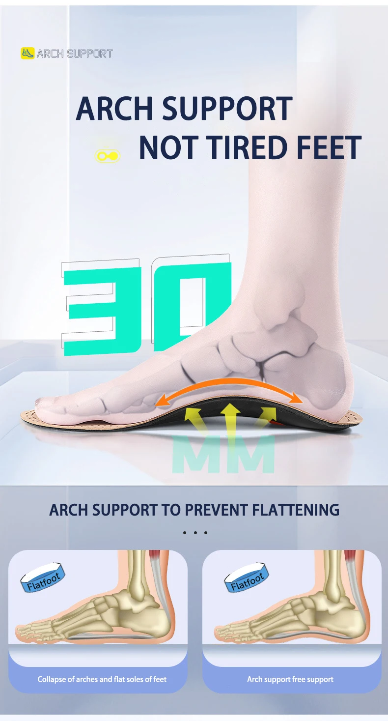 New Arrival! Sheepskin Latex Arch Support Correction Insoles for Bowlegs Shock Absorbing Ball-of-Foot Cushion Pads MOQ 1 Pair