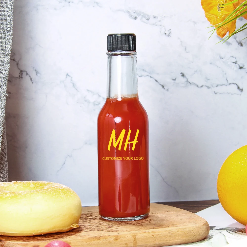 150ml 250ml 8oz Chill Round Chili Tomato Bbq 5oz Hot Sauce Glass Bottle