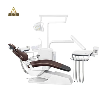 Economic dental unit leather cushion dentist chair double armchair dental chair dental chair with operating light lamp