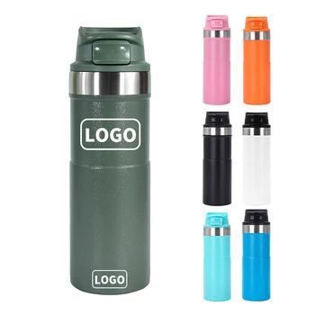 Warehouse Stock 17oz Stainless Steel Insulated Vacuum Colorful Water Bottle Portable Outdoor Sports Tumbler Cup with Lid