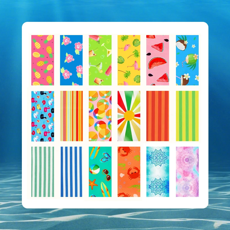 Elastic Logo Custom Portable Lightweight Windproof Printed Beach Towel Bands for Summer Beach Chair