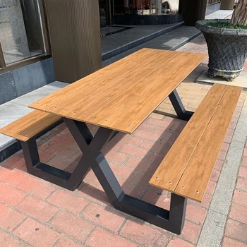 Modern Outdoor Leisure Dining Area Set Aluminum Alloy Mountain-Shape for Indoor and Outdoor Parks & Courtyards Durable Metal