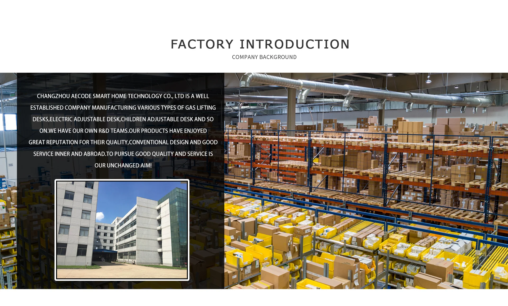 Changzhou Aecode Smart Home Technology Co., Ltd. Gas Lifting Desk