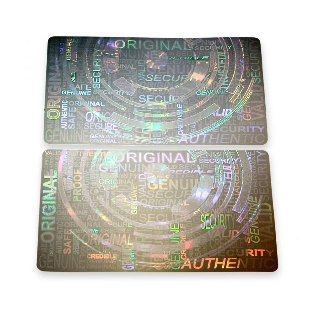 Custom Holographic Stickers for ID Cards | Waterproof Adhesive Labels |  Customized Sizes & Designs Available