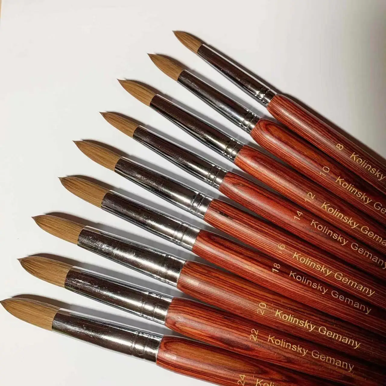 Высококачественная 100% чистая колинская акриловая щетка для ногтей Kolinsky для профессионального использования в маникюрном салоне