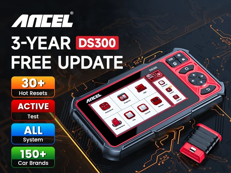 ANCEL DS300 OBD2 Scanner - Bi-Directional Diagnostic Tool With ECU Coding, Active Test, & 30+ Reset Services 4 thumbnail image