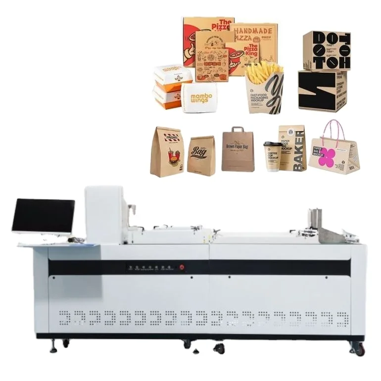 Chi Cai Fully Automatic Inkjet Printer Machine Single Pass Carton Printer Napkin Gift Box Kraft Paper Paper Bag Printing Machine