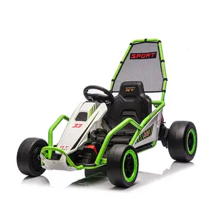 Powerful 12V Electric Go Kart for Big Kids Kids Racing Ride-on Car with 12v Battery Operated Buggy Outdoors Fun