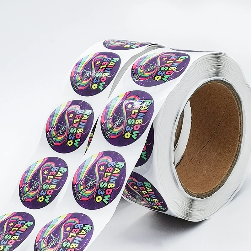 Print Logo Emboss Letters Transparent Paper Circle Metal Label Promotional Round Custom Gold Foil Embossed Stickers
