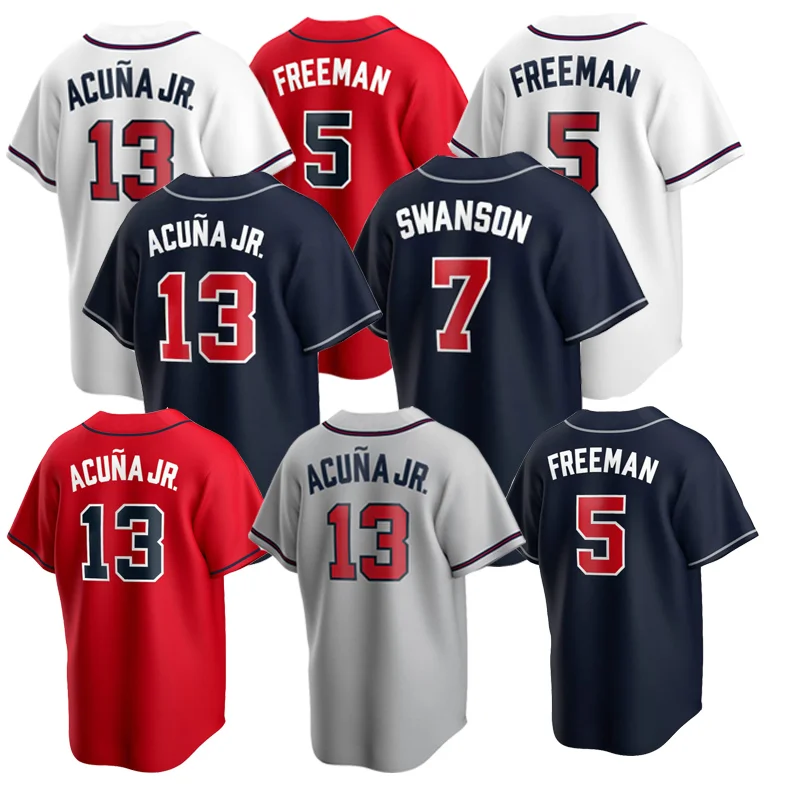 Wholesale Atlanta City 13 Acuna Jr 5freeman 7swanson Jerseys,1 Piece