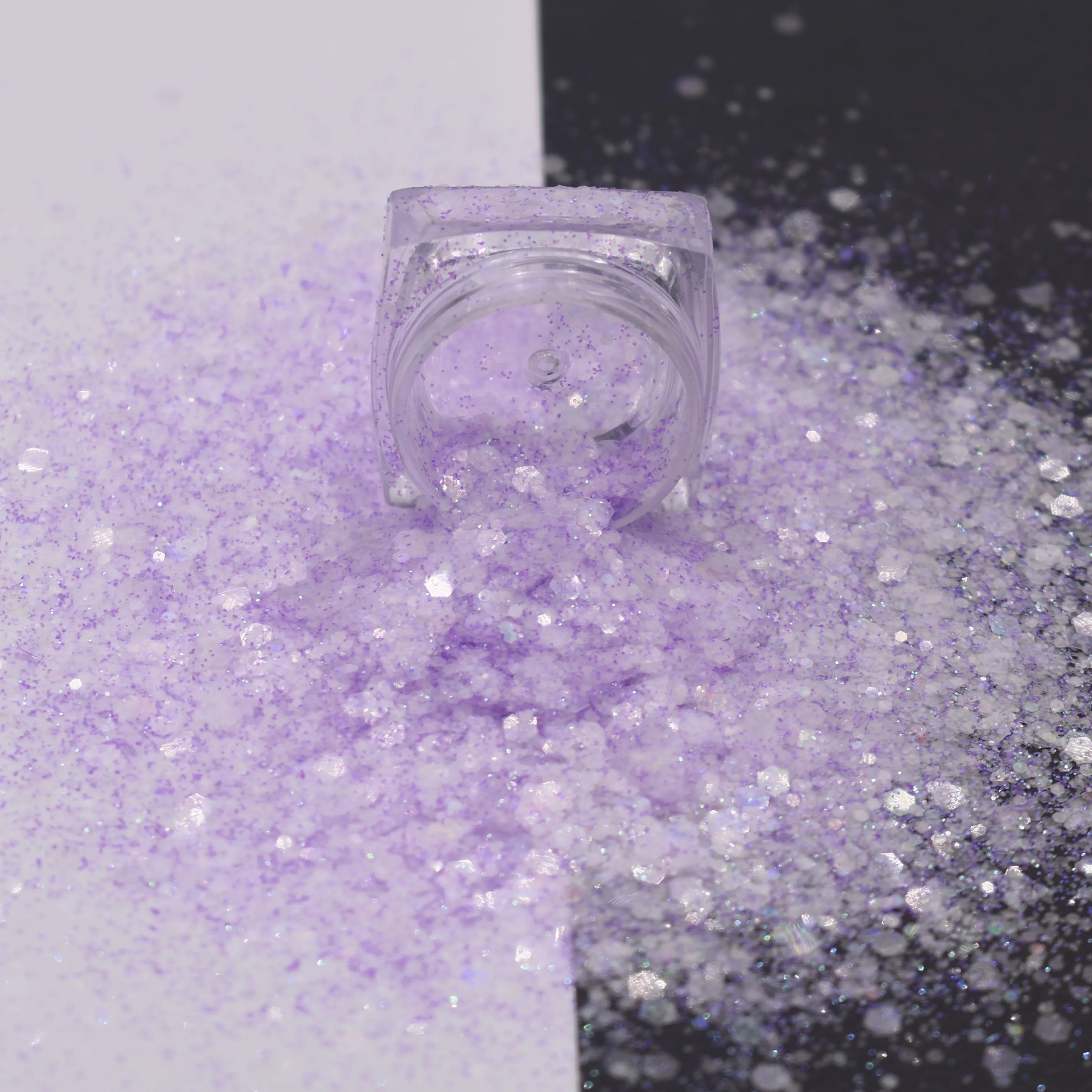 tb 9色混合粗涤纶凝胶指甲闪光粉1千克包装