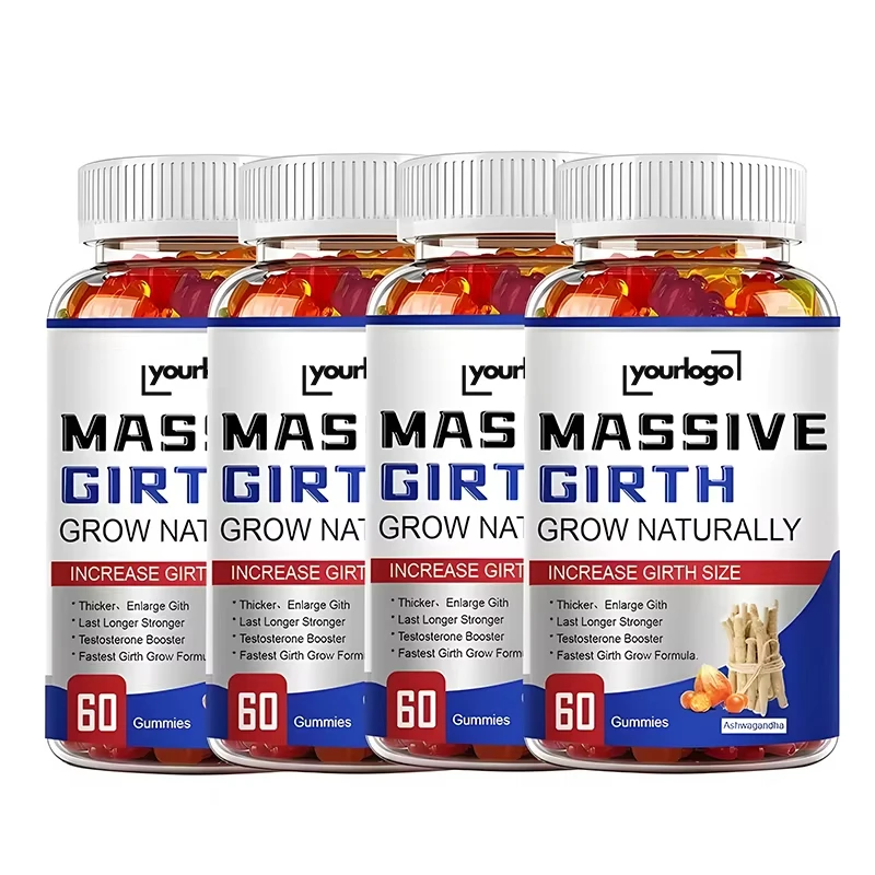 Private Label Ashwagandha Root Extract Gummies for Adult Male Enhancement Naturally Grow Energy and Girth