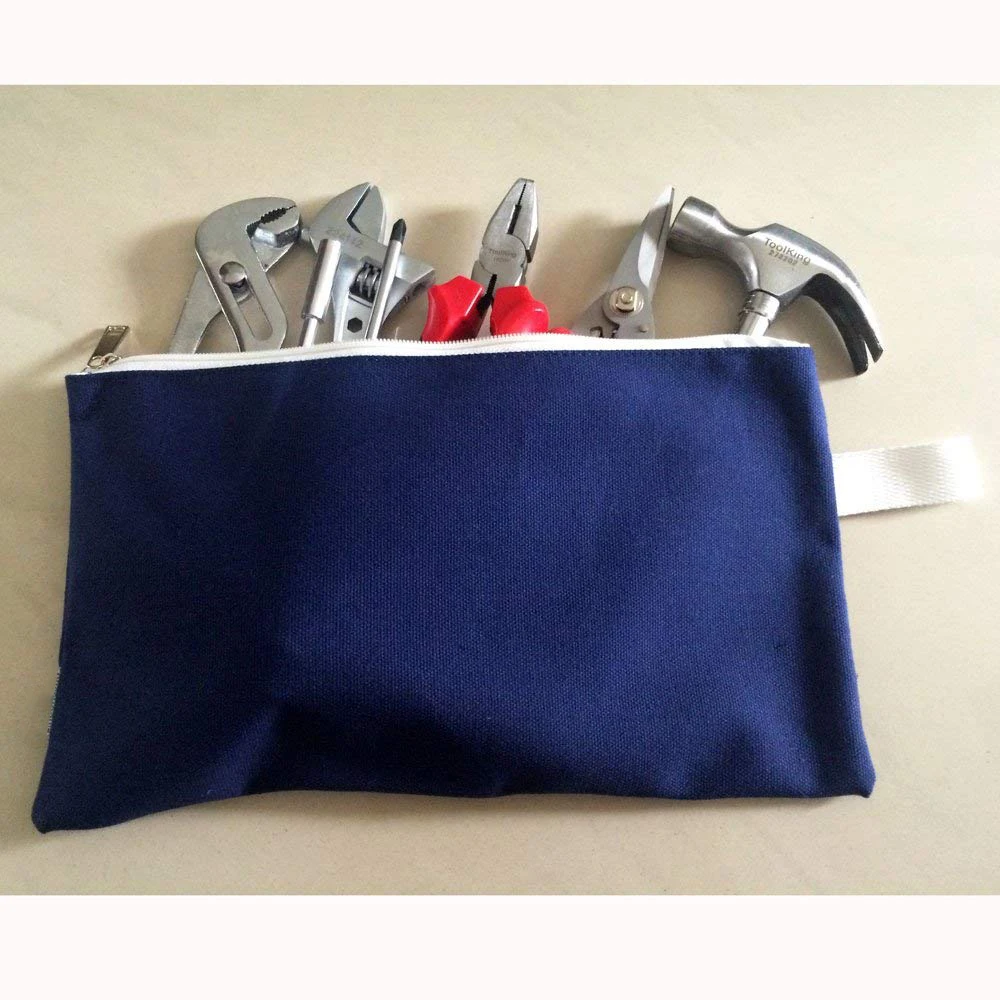 Canvas Cosmetic Bag With Metal Zipper