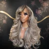 Parrucca Body Wave Biondo Cenere con Meches
