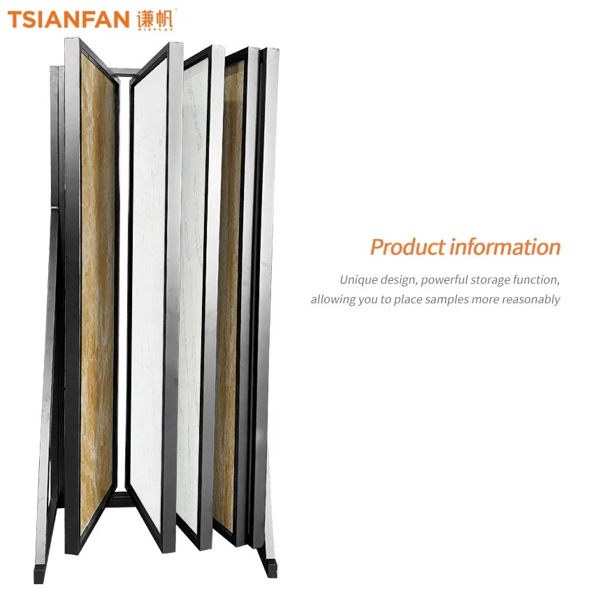 TurboPivotPro Metal Rotating Shelf Ceramic Tile Rack Double Sided Exhibition