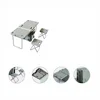 32L green and white table and chairs