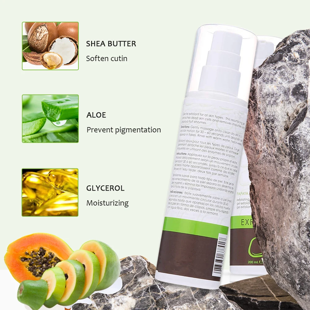 Private Label Natural Smoothing Papaya Enzyme Exfoliating Gel Buy