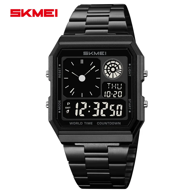 SKMEI 2353 スポーツデジタル腕時計 ステンレススチール製裏蓋 5つの