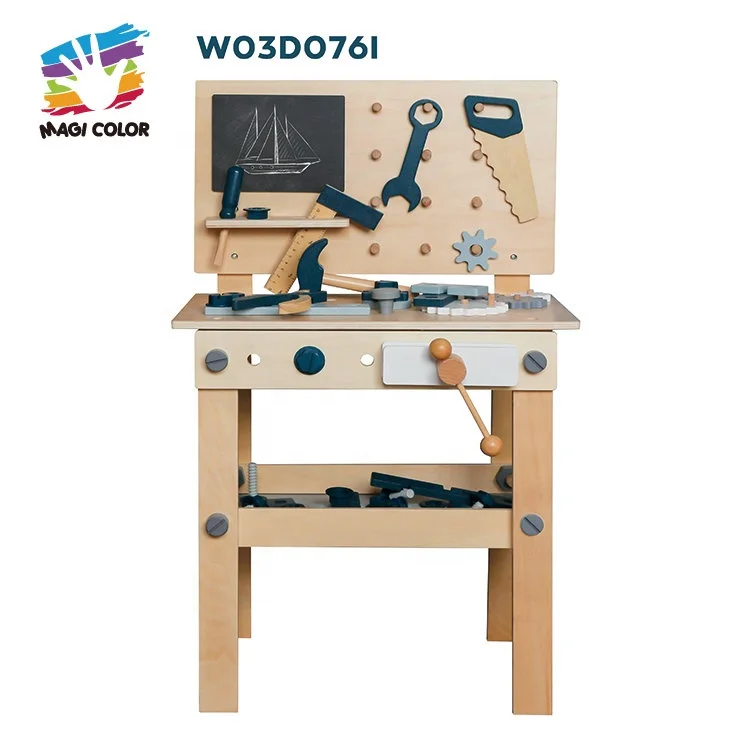 High Quality Tool Set Toy Mini Simulation Wooden Tool Table for Kids W03D076I