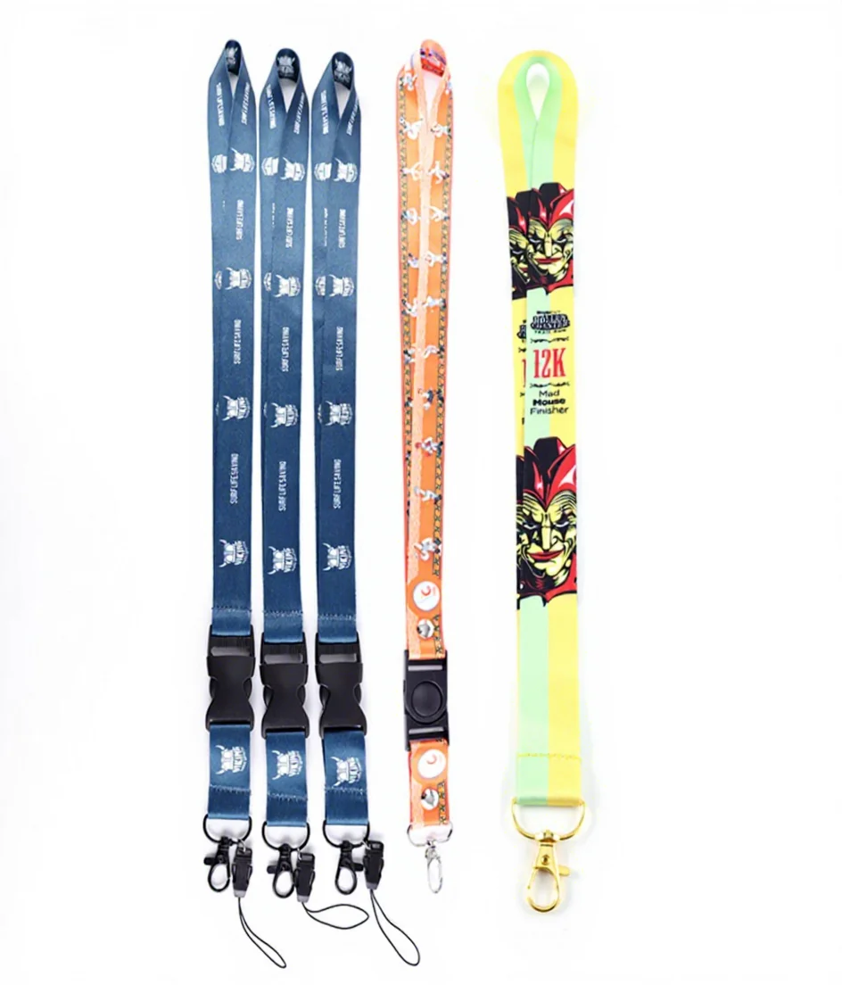 Factory Custom Polyester Lanyard With Hook Clip Personalized Neck Straps Phone Keychain Id Card Badge Holder Promotional Lanyard