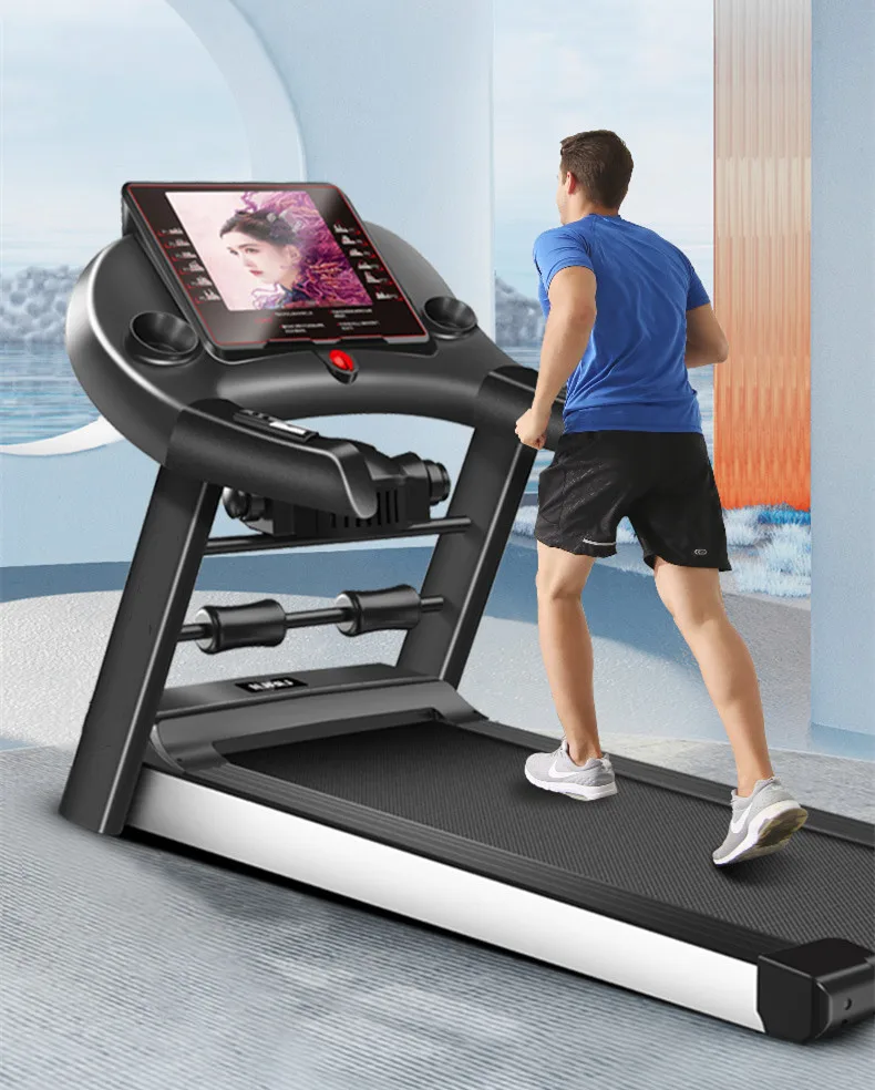 Gym Home Fitness Exercise Mechanical Electric Treadmill Commercial Home Running Machine Treadmill  With Screen supplier