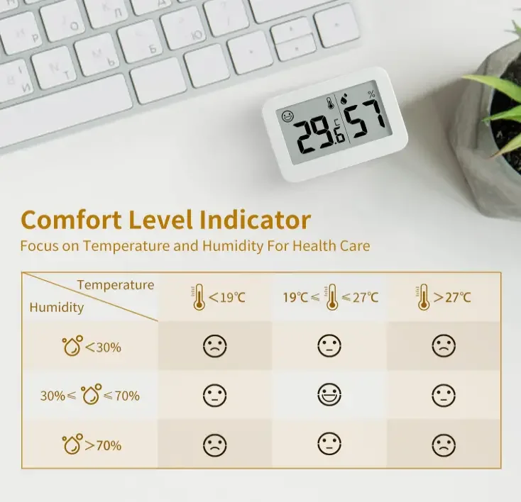 Mini-home Baby Room Thermo-hygrometer/digital Display Thermohygromete/crawling Pet Room Thermo-hygrometer
