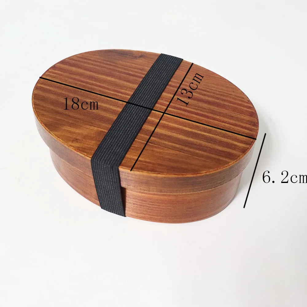 Wooden Lunch Box Bento Box with Internal Separator Cryptomeria Wood Food  Container