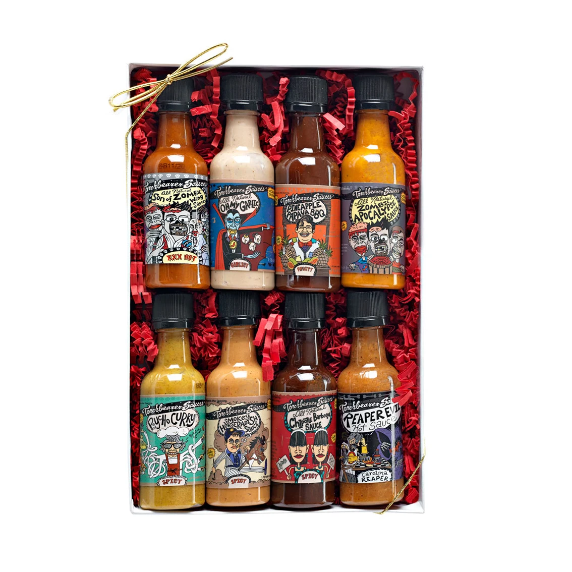 10 Mini Packs per case TorchBearer Sauces Best Seller Mini Bottle Gift Pack