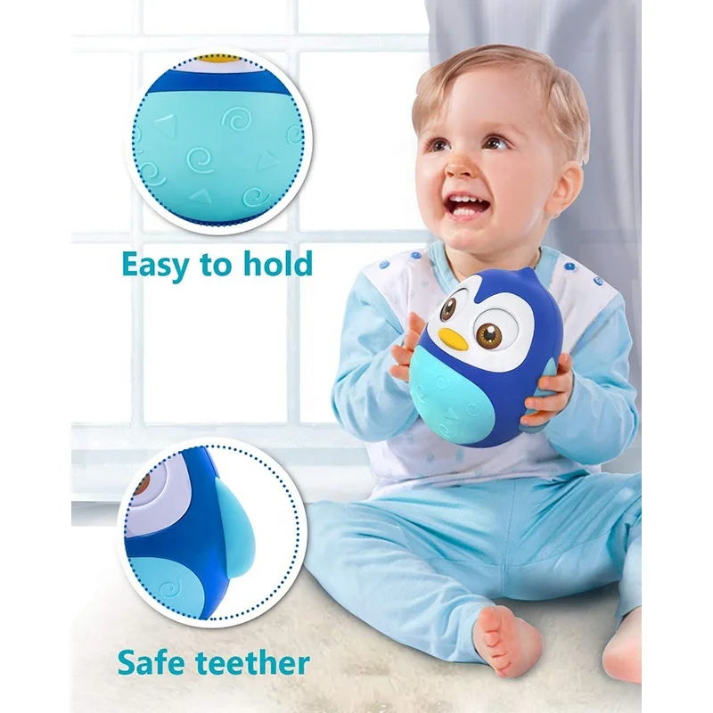 
 Прочная и безопасная чашка на животике игрушка неваляшка сенсорная игрушка пингвин Неваляшка музыкальная воблер (Wobbler) игрушка для детей  