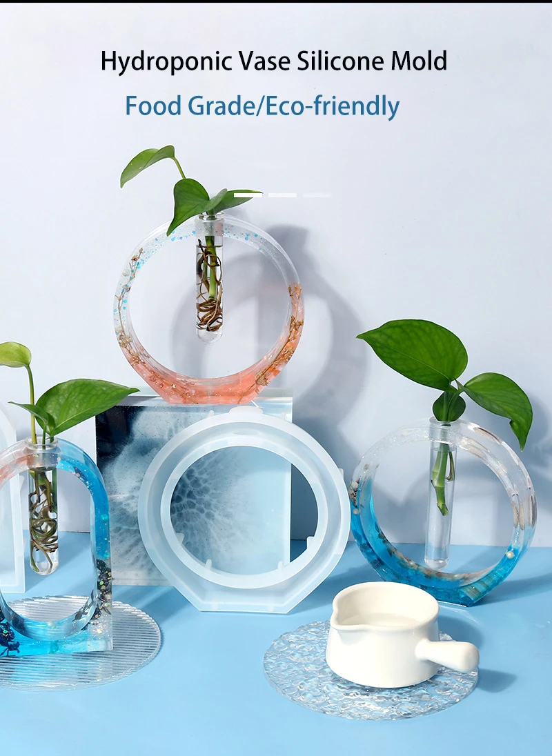 Diy Hydroponic Test Tube Flower Vase Mold Silicone Epoxy Resin Crystal