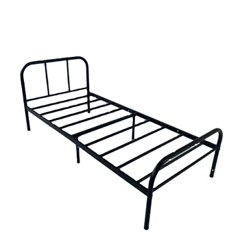 Single bed frame with headboard metal bed frame home bedroom steel bed