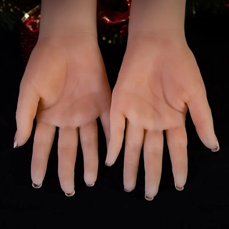Free Shipping!! High Level Realistic Female Soft Silicone Flexible Mannequin Hand for Ring Bracelet Display