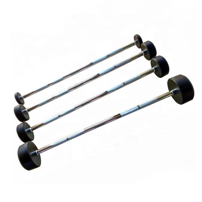 Hot Sale Rubber Coated One-piece Fixed Barbell and Rack Set with