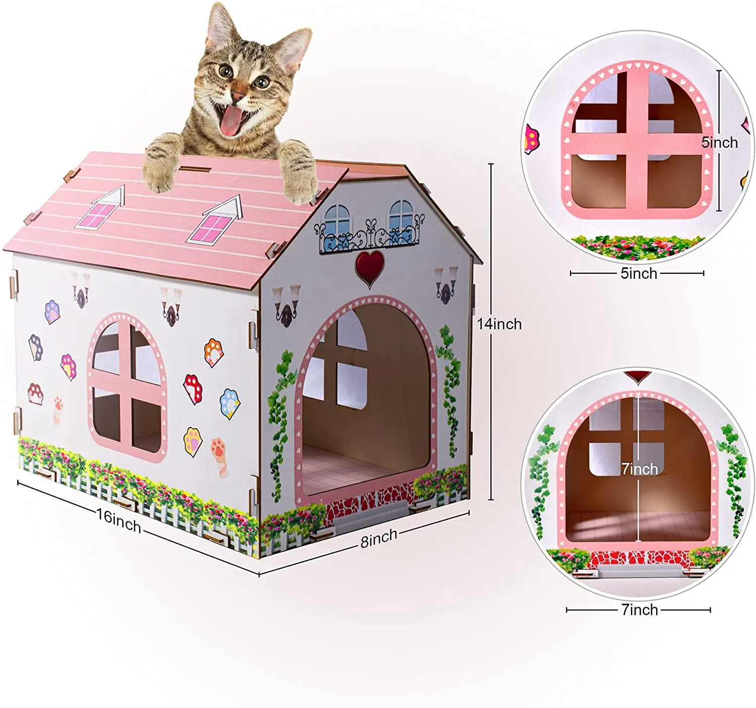 Hot Selling DIY Doodle House Custom-Size Cardboard Playhouse for Kids Dogs  for Christmas Banking Coloring Drawing Indoor Play