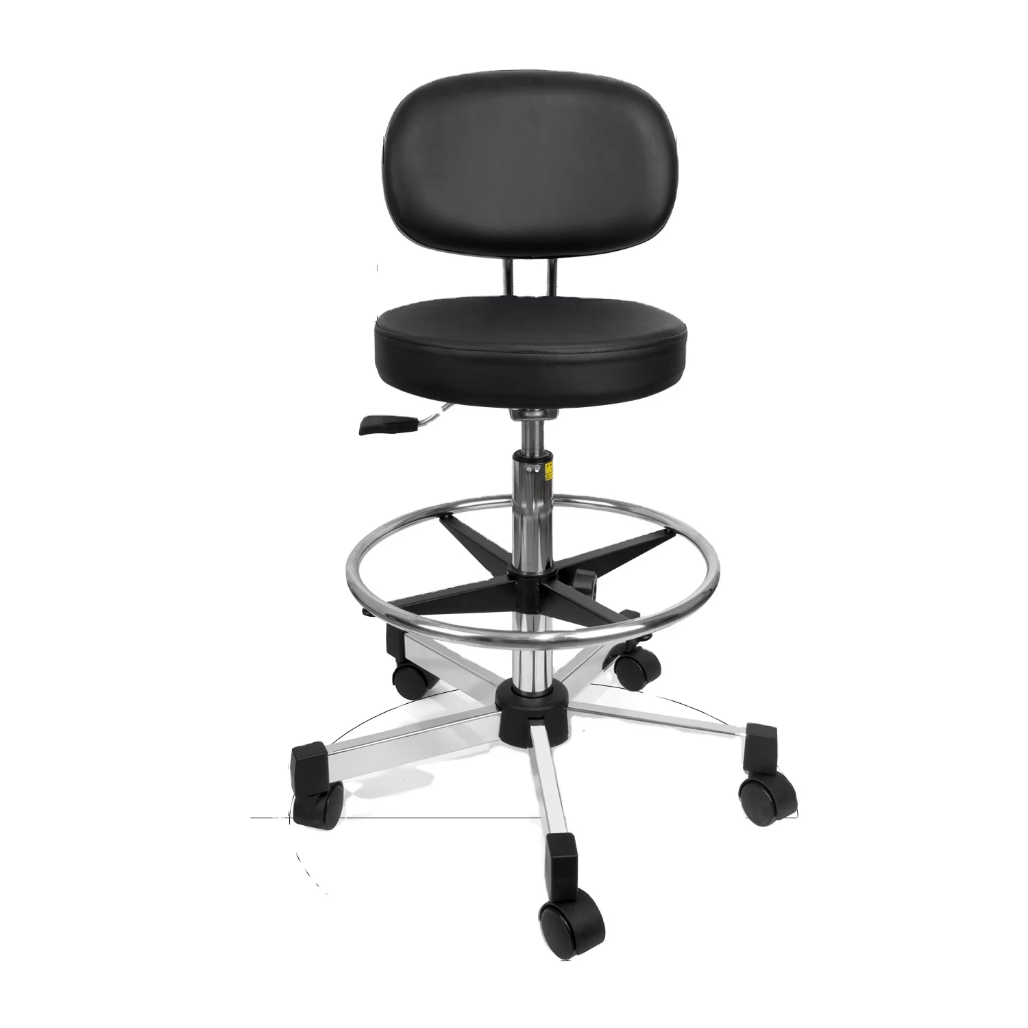 Новый дизайн PH810410 PU кожаный материал сиденья ESD рабочее кресло с кольцом для