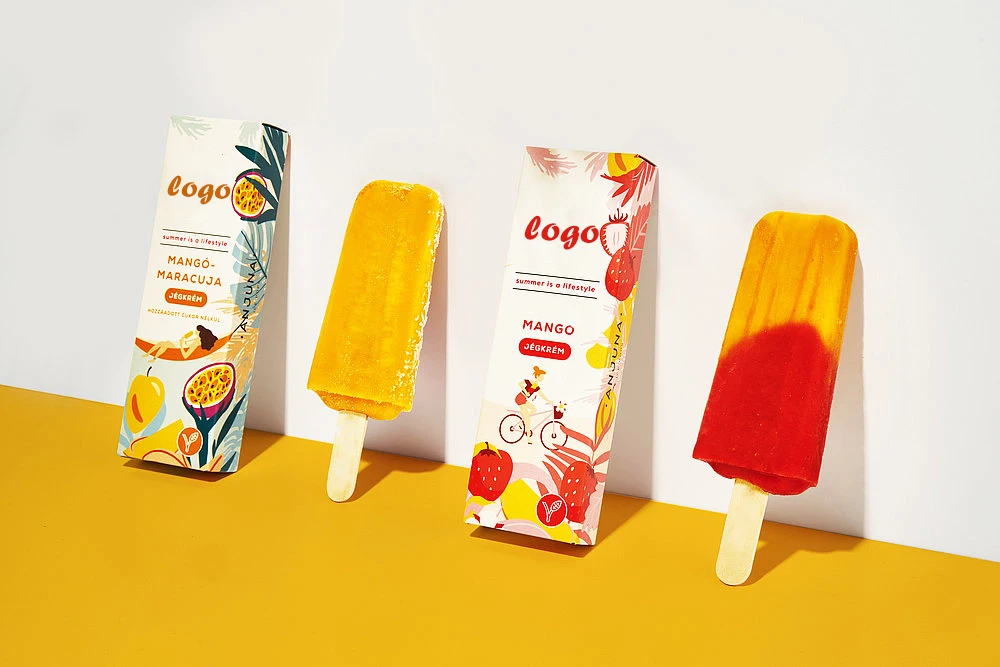 Custom Printed Pop Popsicle Mold Packaging Bag Back Sealing Foil