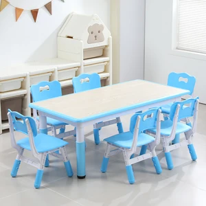 Height-Adjustable Plastic Toddler Table Chair Set Modern Design for Classroom & Bedroom Use Kindergarten & School Furniture