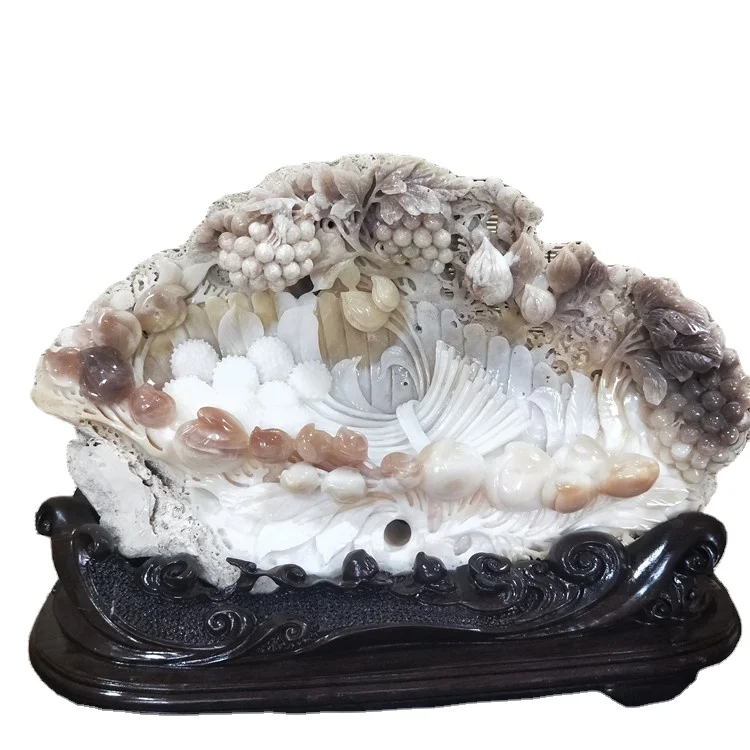 Exquisite Onyx Hand Carved Stone Carving Sculpture